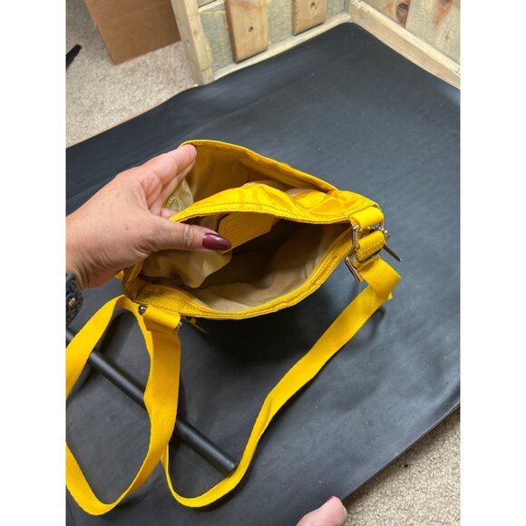 Coach Yellow Crossbody Bag With Signature C Jacquard Design & Adjustable Strap - Picture 7 of 9